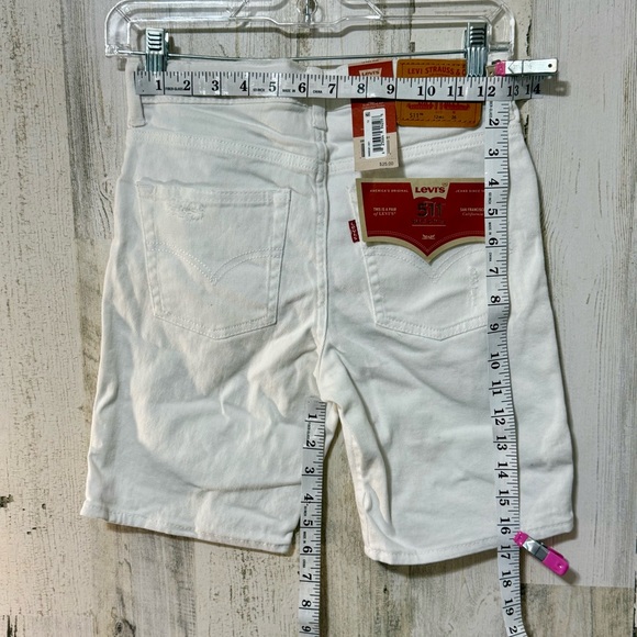 Levi's White Boys Jean Shorts Size 12 Waist 26 - Picture 8 of 13